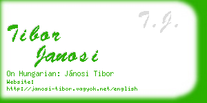 tibor janosi business card
